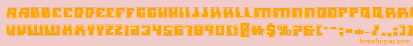 MicronianAcademy Font – Orange Fonts on Pink Background