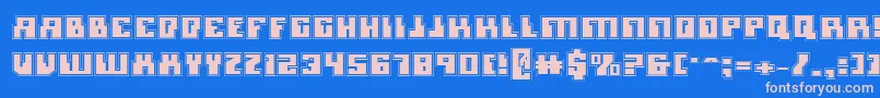 MicronianAcademy Font – Pink Fonts on Blue Background
