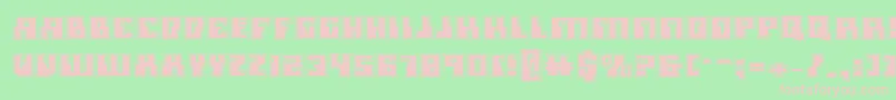 MicronianAcademy Font – Pink Fonts on Green Background