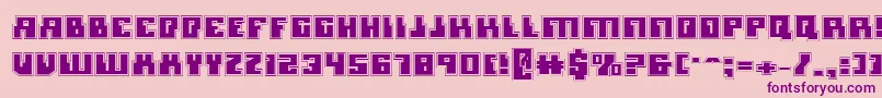 MicronianAcademy Font – Purple Fonts on Pink Background