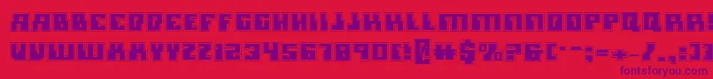 MicronianAcademy Font – Purple Fonts on Red Background
