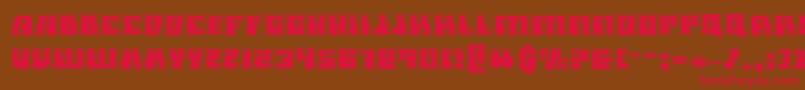 MicronianAcademy Font – Red Fonts on Brown Background