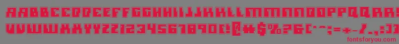 MicronianAcademy Font – Red Fonts on Gray Background
