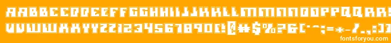 MicronianAcademy Font – White Fonts on Orange Background
