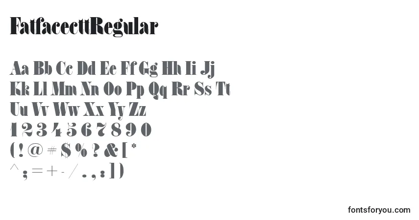 Czcionka FatfacecttRegular – alfabet, cyfry, specjalne znaki