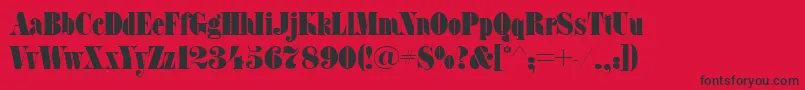 FatfacecttRegular Font – Black Fonts on Red Background