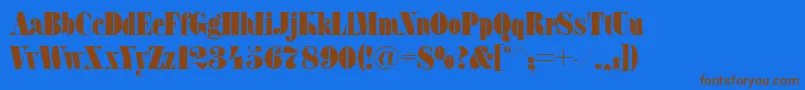 FatfacecttRegular Font – Brown Fonts on Blue Background