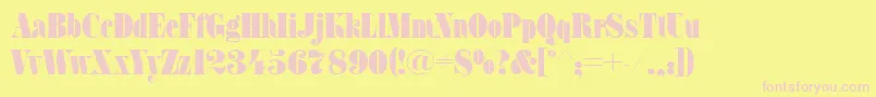 FatfacecttRegular Font – Pink Fonts on Yellow Background