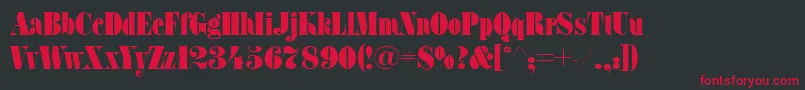FatfacecttRegular Font – Red Fonts on Black Background