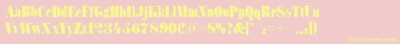 FatfacecttRegular Font – Yellow Fonts on Pink Background