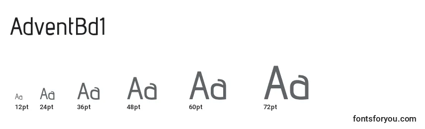 AdventBd1 Font Sizes