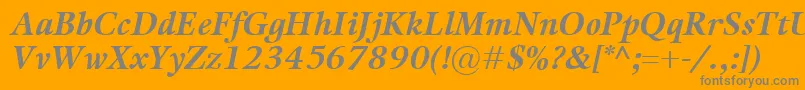 KalixBolditalic Font – Gray Fonts on Orange Background