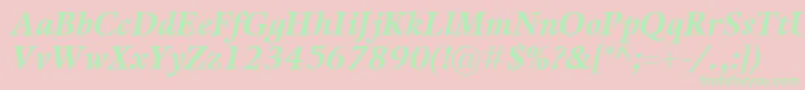 KalixBolditalic Font – Green Fonts on Pink Background