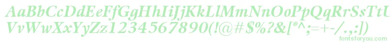 KalixBolditalic Font – Green Fonts on White Background