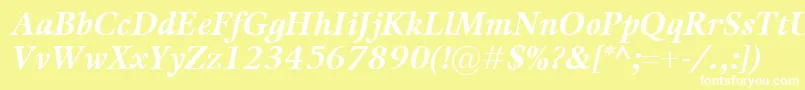 KalixBolditalic Font – White Fonts on Yellow Background