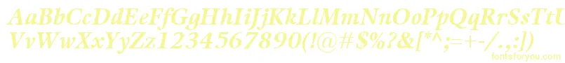 KalixBolditalic Font – Yellow Fonts on White Background