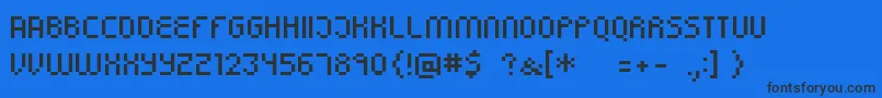 Simpletown Font – Black Fonts on Blue Background