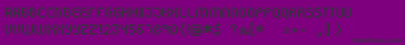フォントSimpletown – 紫の背景に黒い文字