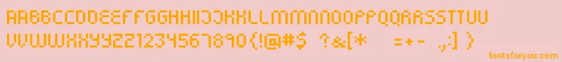 Simpletown Font – Orange Fonts on Pink Background