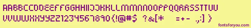 Simpletown Font – Purple Fonts on Yellow Background