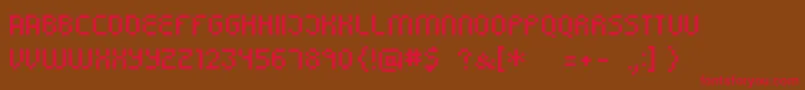 Simpletown Font – Red Fonts on Brown Background