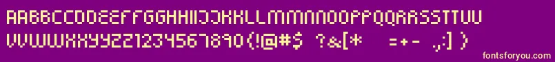 Simpletown Font – Yellow Fonts on Purple Background