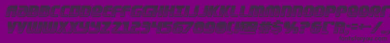 Lightsiderchrome Font – Black Fonts on Purple Background