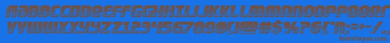Lightsiderchrome Font – Brown Fonts on Blue Background