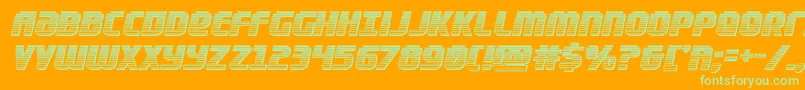 Lightsiderchrome Font – Green Fonts on Orange Background