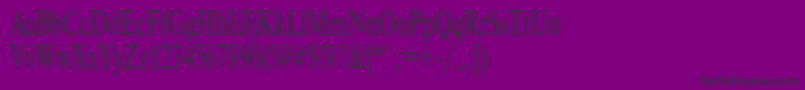 フォントTimeset75 – 紫の背景に黒い文字