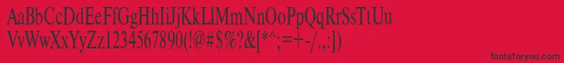 フォントTimeset75 – 赤い背景に黒い文字