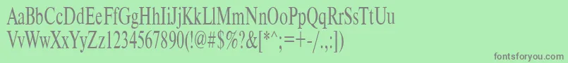 フォントTimeset75 – 緑の背景に灰色の文字