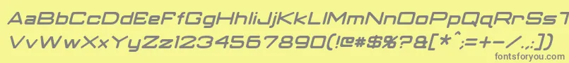 ClassicRobotItalic Font – Gray Fonts on Yellow Background