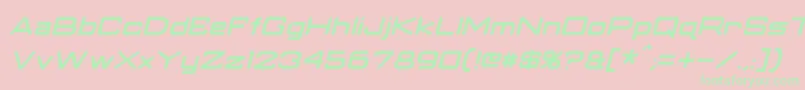 ClassicRobotItalic Font – Green Fonts on Pink Background