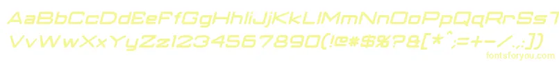 ClassicRobotItalic Font – Yellow Fonts on White Background