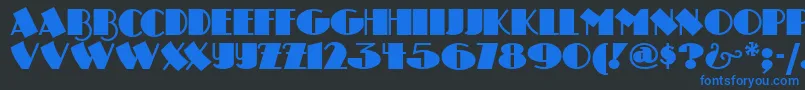 Drumagstudionf Font – Blue Fonts on Black Background
