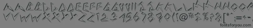 TaneshiaRegular Font – Black Fonts on Gray Background