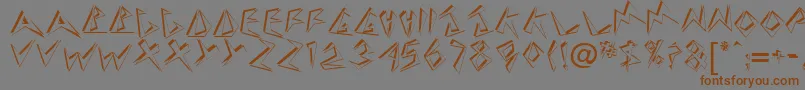 TaneshiaRegular Font – Brown Fonts on Gray Background