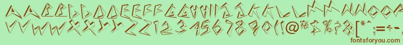 TaneshiaRegular Font – Brown Fonts on Green Background