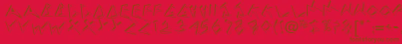TaneshiaRegular Font – Brown Fonts on Red Background