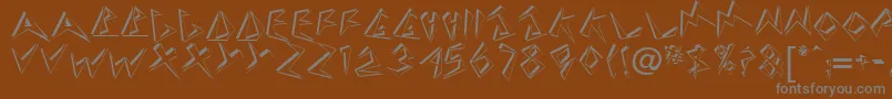 TaneshiaRegular Font – Gray Fonts on Brown Background