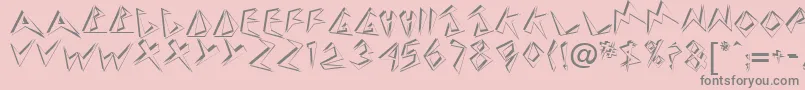 TaneshiaRegular Font – Gray Fonts on Pink Background