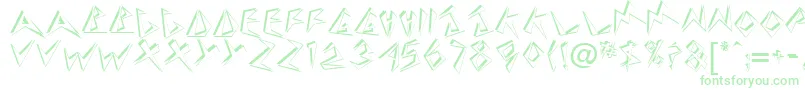 TaneshiaRegular Font – Green Fonts on White Background