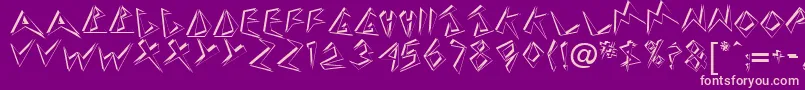 TaneshiaRegular Font – Pink Fonts on Purple Background