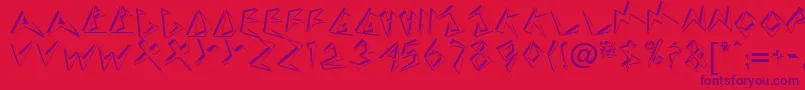 TaneshiaRegular Font – Purple Fonts on Red Background