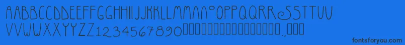 RosemaryRegular Font – Black Fonts on Blue Background