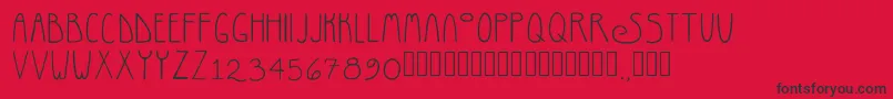 RosemaryRegular Font – Black Fonts on Red Background