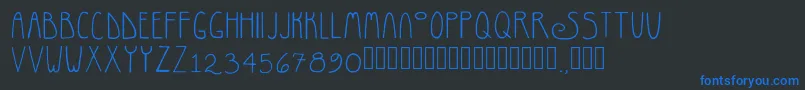 RosemaryRegular Font – Blue Fonts on Black Background