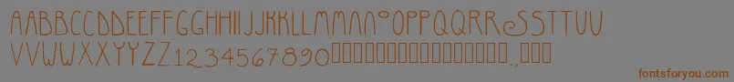 RosemaryRegular Font – Brown Fonts on Gray Background