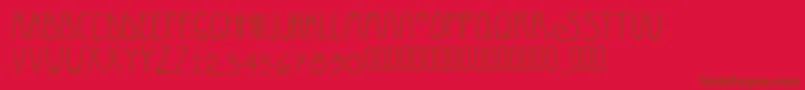RosemaryRegular Font – Brown Fonts on Red Background